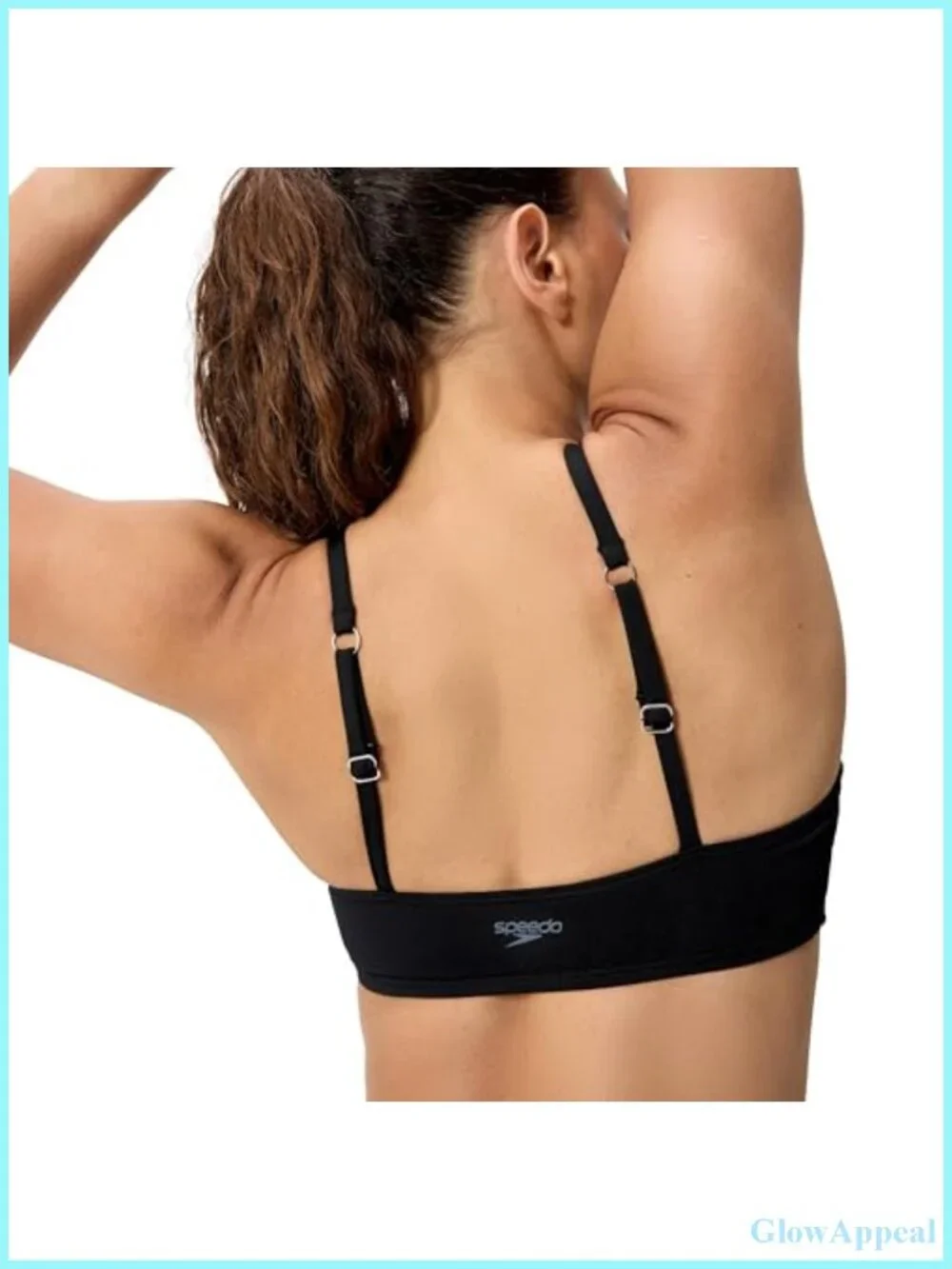 Bikini Top with Removable Cups, Soft Fabric, Adjustable Straps, Chlorine
